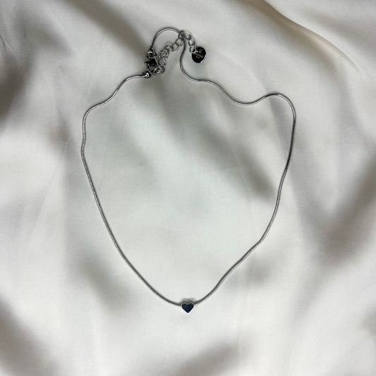 Halskjede - hjertesmykke sølv