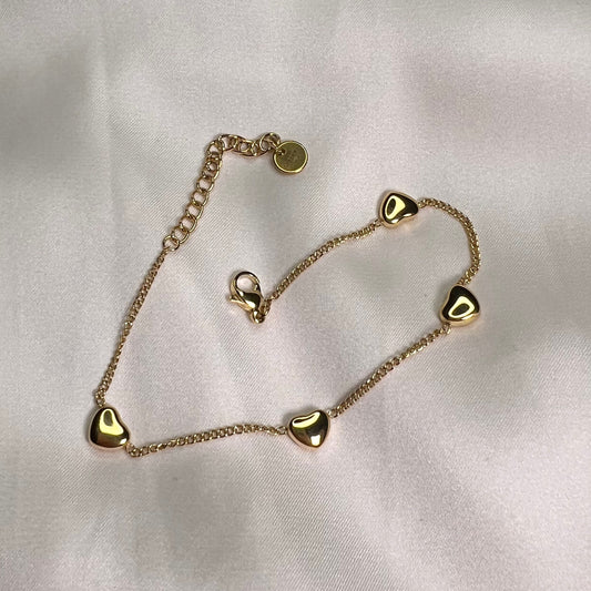 Armbånd - gullhjerter