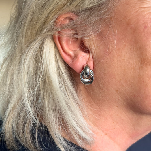 Øredobber - knute - sølv