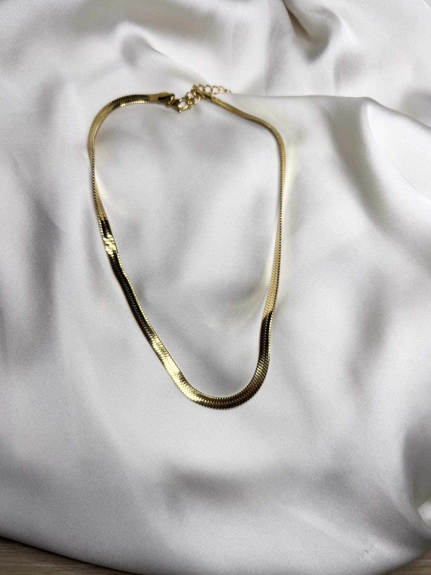 Halskjede snake chain gull 5 mm