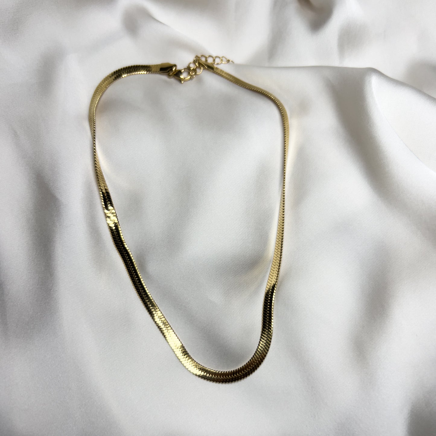 Halskjede snake chain gull 5 mm