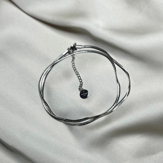 Halskjede snake chain sølv 2 mm med lås