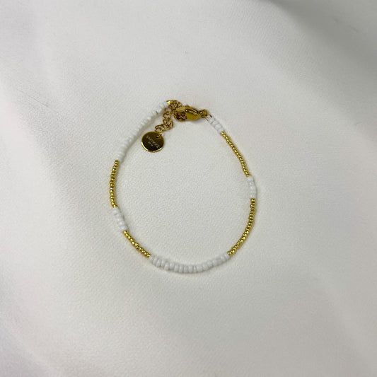 Armbånd Basic - gull og hvit