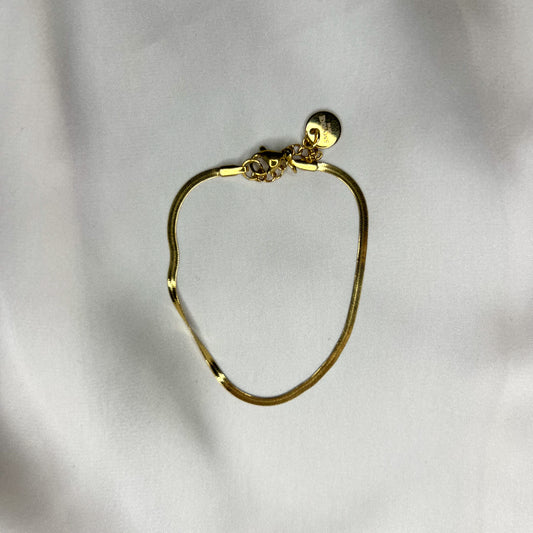 Armbånd snake chain i gull, 2 mm