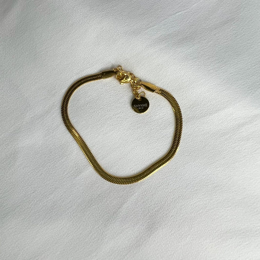 Armbånd snake chain i gull, 3 mm