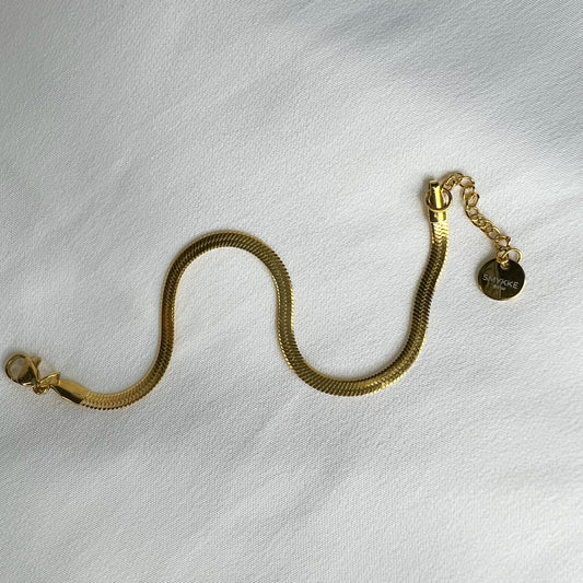 Armbånd snake chain gull 3 mm med lås