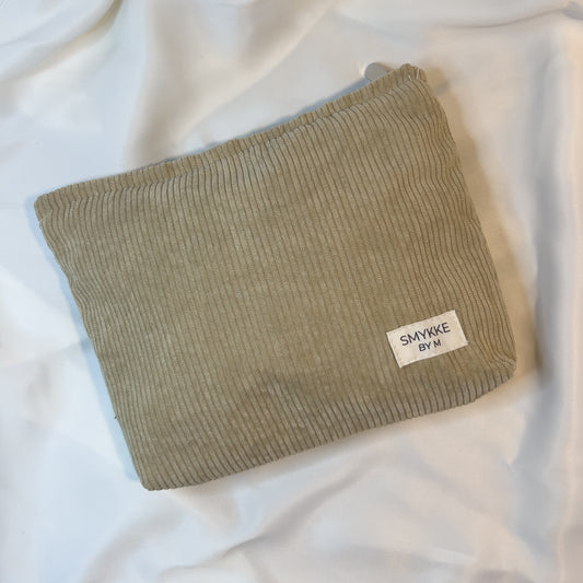 Clutch i beige kordfløyel