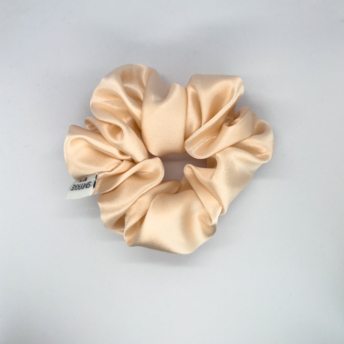 Scrunchie i 100 % silke, lys rosa